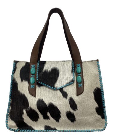 Klassy Cowgirl Hair on Cowhide Leather Conceal Carry Handbag